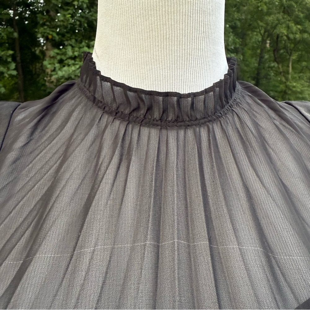 Ted Baker Byanna Ruffle Round Neck Maxi Long Dress in Black size 4 - Picture 5 of 16